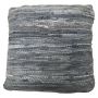 Cushion recycled leather doublesided Stonegrey 45x45cm