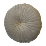 Cushion velvet round silvergrey ø50cm with gold yarn