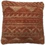 Cushion woven jute chenille terra colour 50x50cm