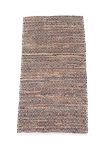 Rug brown leather with white diamond stitching 200x300cm