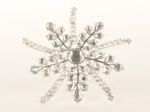 Sneeuwster Ornament Nikkel/Verpakt per 6 stuks