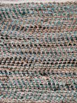 Rug jute recycled leather emerald green 250x350cm