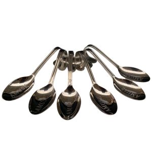 Amuse lepel verzilverd met gravure ”Amuse” box/ 6pcs Amuse lepel verzilverd met gravure ”Amuse” box/ 6pcs