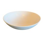 Bowl wit porselein strak design mat glazuur rond ø16,8 Hg 5,6cm/Box 6