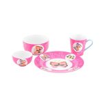 Butterfly Pink Giftset(Plate/BowlL/BowlS/Mug)