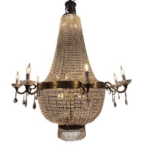 Chandelier Empire style Asfour Crystals 130/140 cm