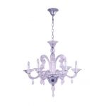 Chandelier mouth-blown glass Roma 5-arm Clear Hg 60 ø 74 cm