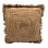 cushion braided jute natural with fringes shaggy bohemain 45x45cm