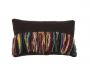 Cushion brown with multi fringe 50x30cm