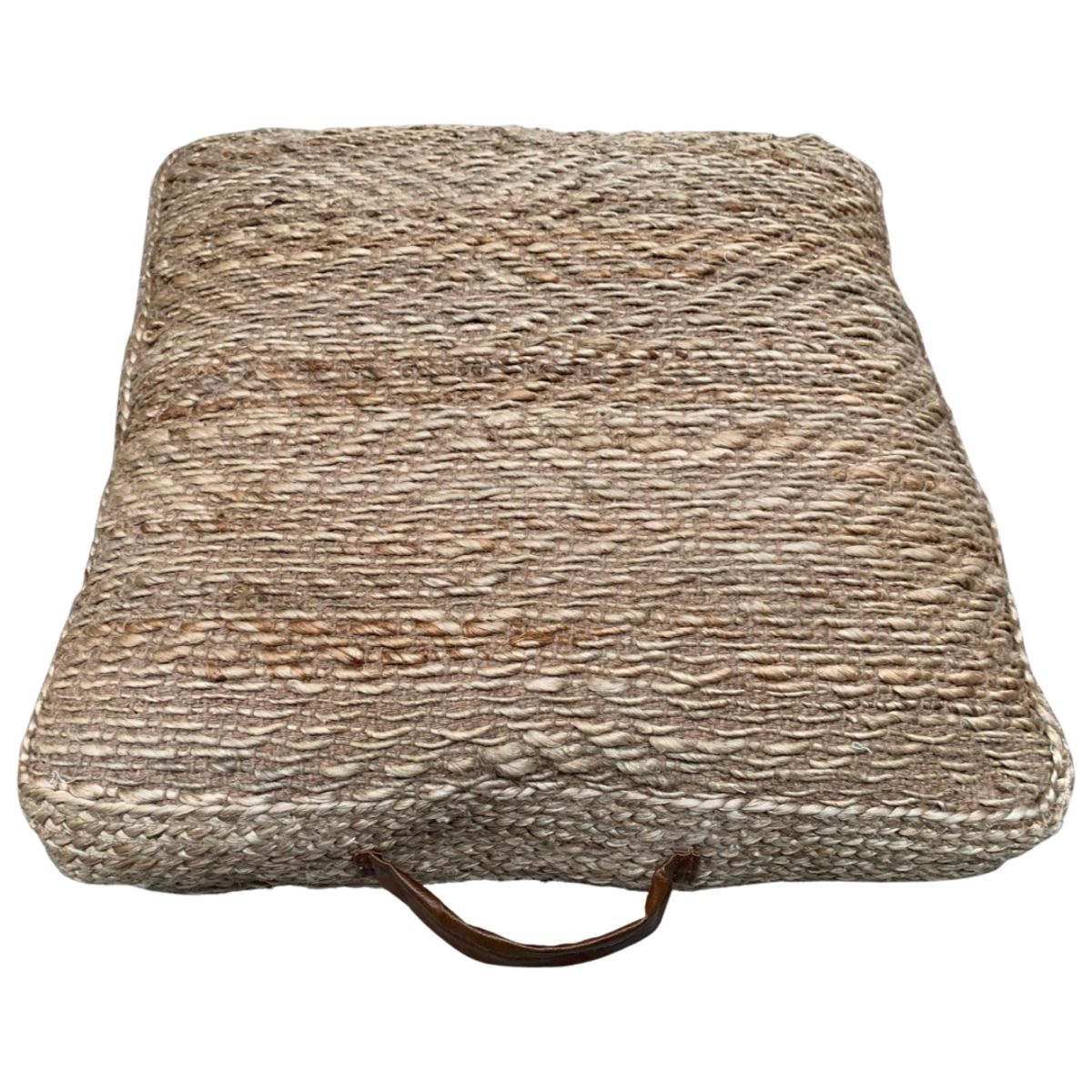 cushion jute handwoven diamond pattern 60x60x15cm