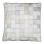 cushion leather square bloc pattern white 50x50cm