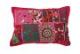 Cushion-Oriental-Patchwork-Embroidery-Fuchsia-Pink-30x20cm Box/6pcs