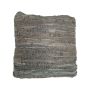 Cushion recycled leather light grey 45x45cm