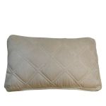 Cushion velvet beige rectangular 50x30cm