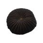Cushion Velvet Round Black Gold Stitching ø50cm