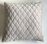 cushion velvet diamond stitch silver grey 50x50cm