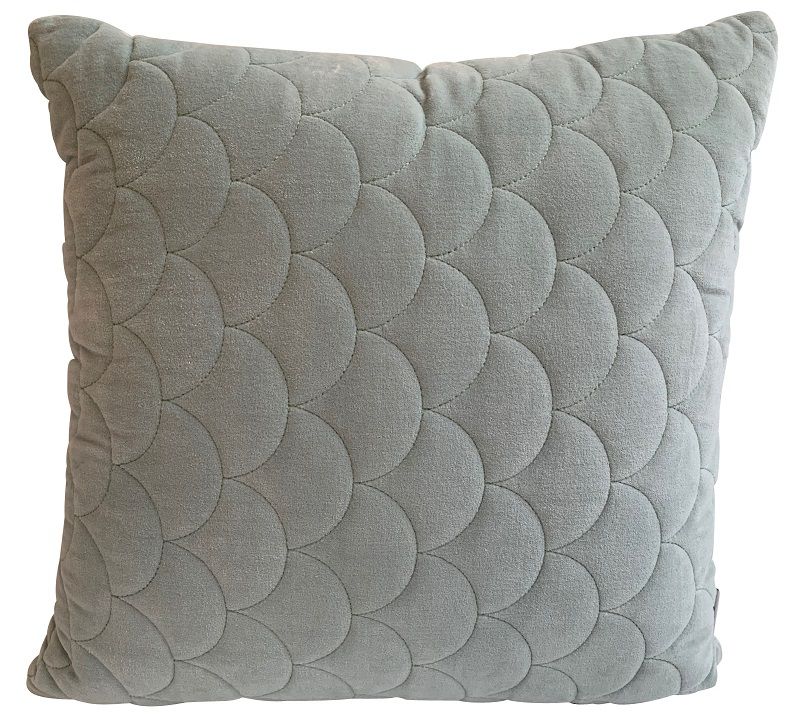 cushion velvet fish skin pattern pale aqua 50x50cm