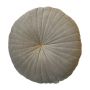 Cushion Velvet Silver Grey/Gold Stitching ø50cm