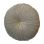 Cushion Velvet Silver GreyGold Stitching ø50cm