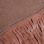 cushion wool suede fringes brown 50x30cm