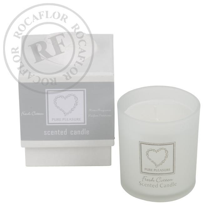 fresh cotton single candle in gift box