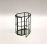 Glass box with black metal 2-tier br 13 x 95 hg 164cm