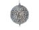 hanging lamp round chrome silver metal crystalls 35cm granada globe