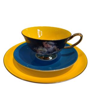 Kadoset theeservies bone china Royal Ladies geel
