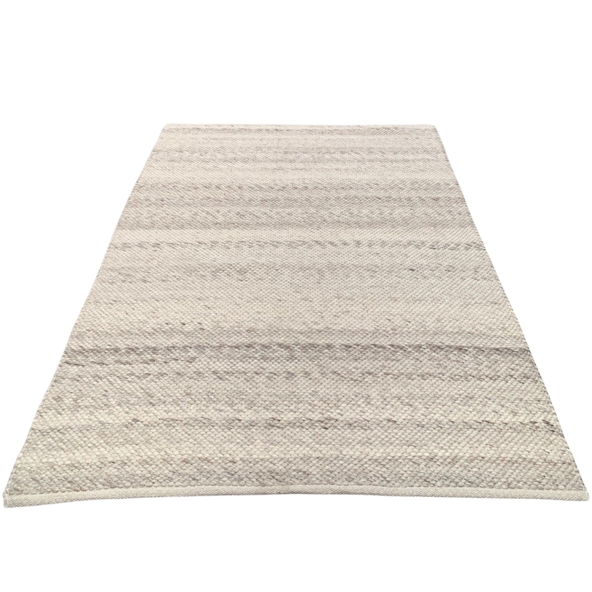 Vloerkleed wol PET geweven zand naturel rechthoekig 160x230cm