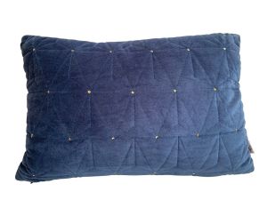 Kussen fluweel Oceaan Blauw Goud 60x40cm
