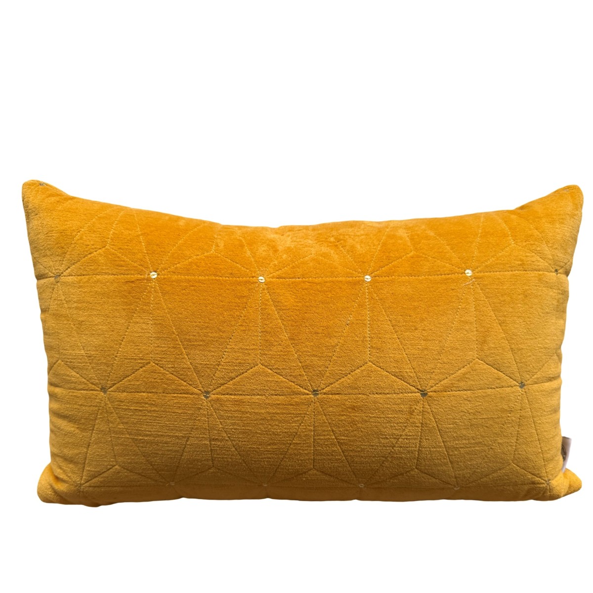 Kussen Fluweel Spice Mustard Rechthk 50x30cm Pailletten