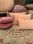 Cushion velvet peach salmon pink sequins rectangular 60x40cm