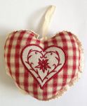 Orange Cinnamon Heart Shape Linen Sachet Box/12