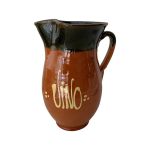 Pitcher brown/green with text ‘vino‘ 0,5ltr