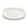 Bord vierkant wit porselein ronde hoeken 25x25x2,5cm Box/6 Bord vierkant wit porselein ronde hoeken 25x25x2,5cm Box/6