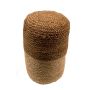 Poef jute gevlochten rond hoog naturel ivoorwit ø 35 hg 50 c