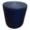 pouf jute braided round black 40 hg 40 cm