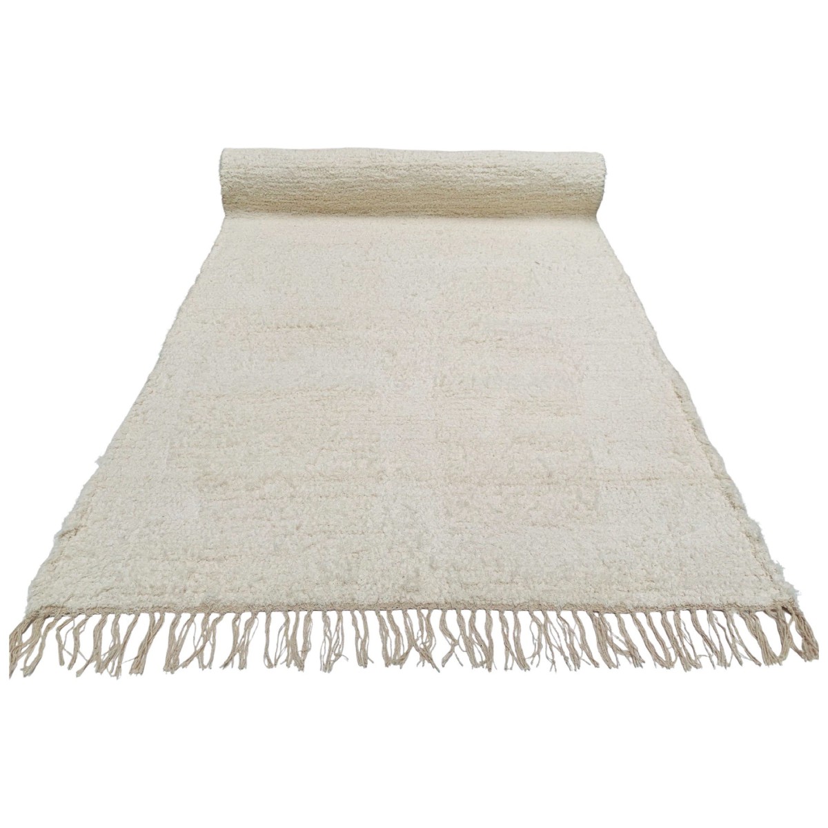 rug recycled cotton ivory 200x300cm