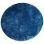 rug round tencel round 150cm blue