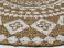 rug braided jute natural with print white mandala 200 cm