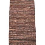 Rug brown leather with black diamond stitching collection