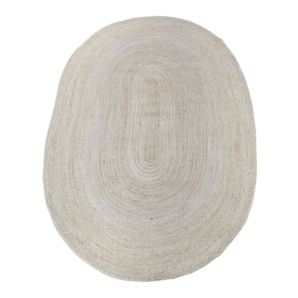 rug jute braided oval offwhite 190x280cm