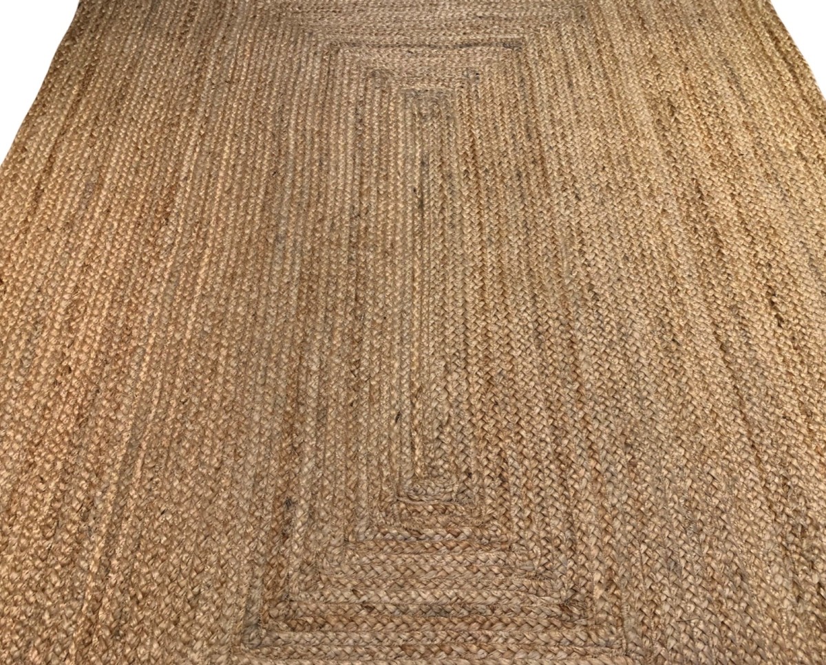 rug jute braided rectangular natural 120x180cm