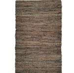 Rug jute leather recycled grey collection