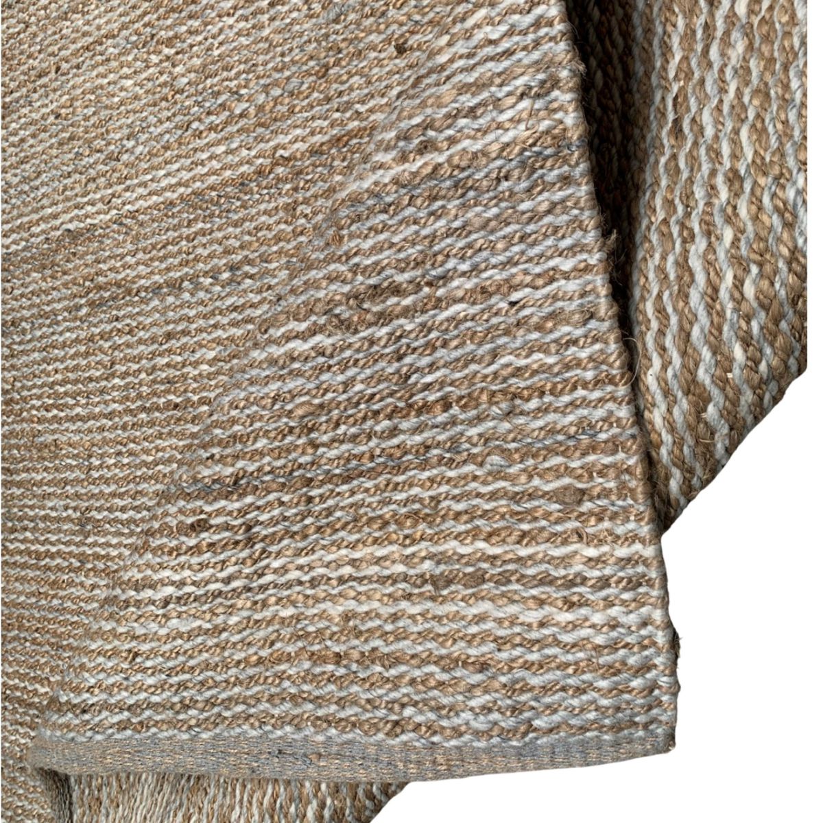 rug jute woven wool grey natural 160x230cm