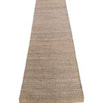 Rug jute woven wool grey natural 80x240cm