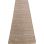 Rug runner woven jute wool light grey 80x240cm