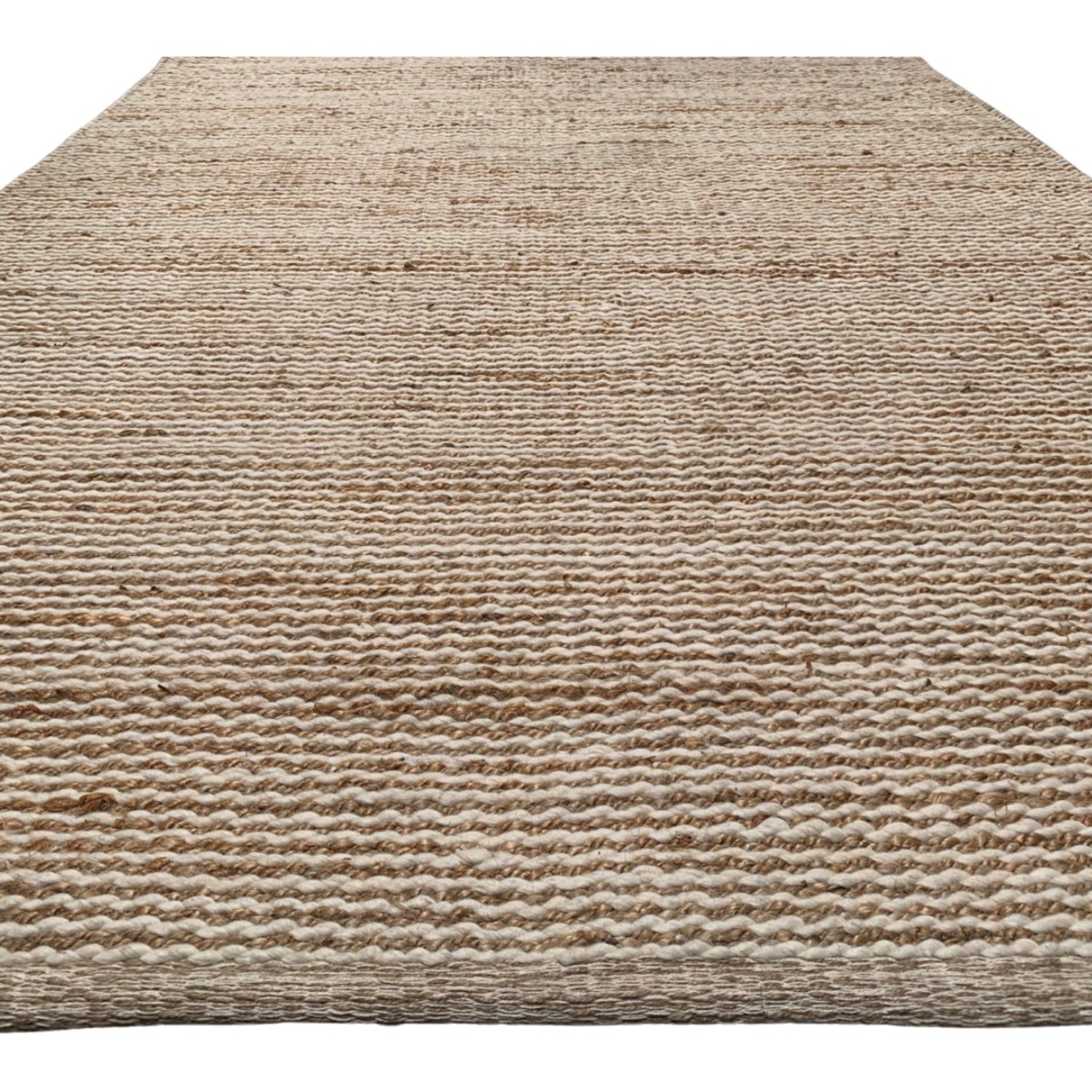 rug jute woven wool ivory natural 160x230cm
