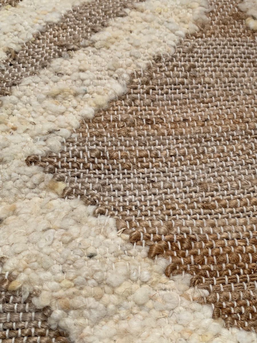 rug natural jute natural new zealand wool panja 120x180cm