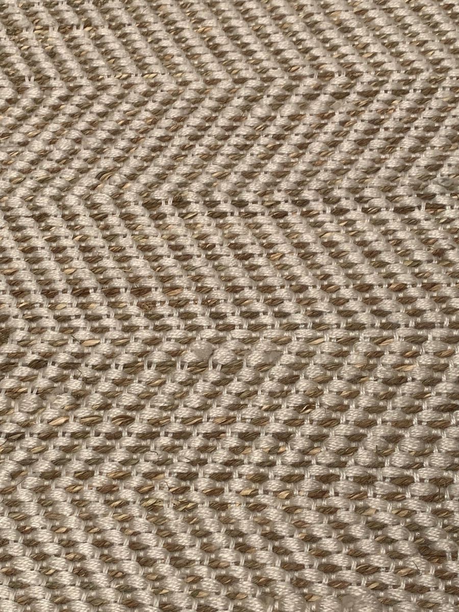vloerkleed loper zeegras naturel cream zigzag 80x200cm
